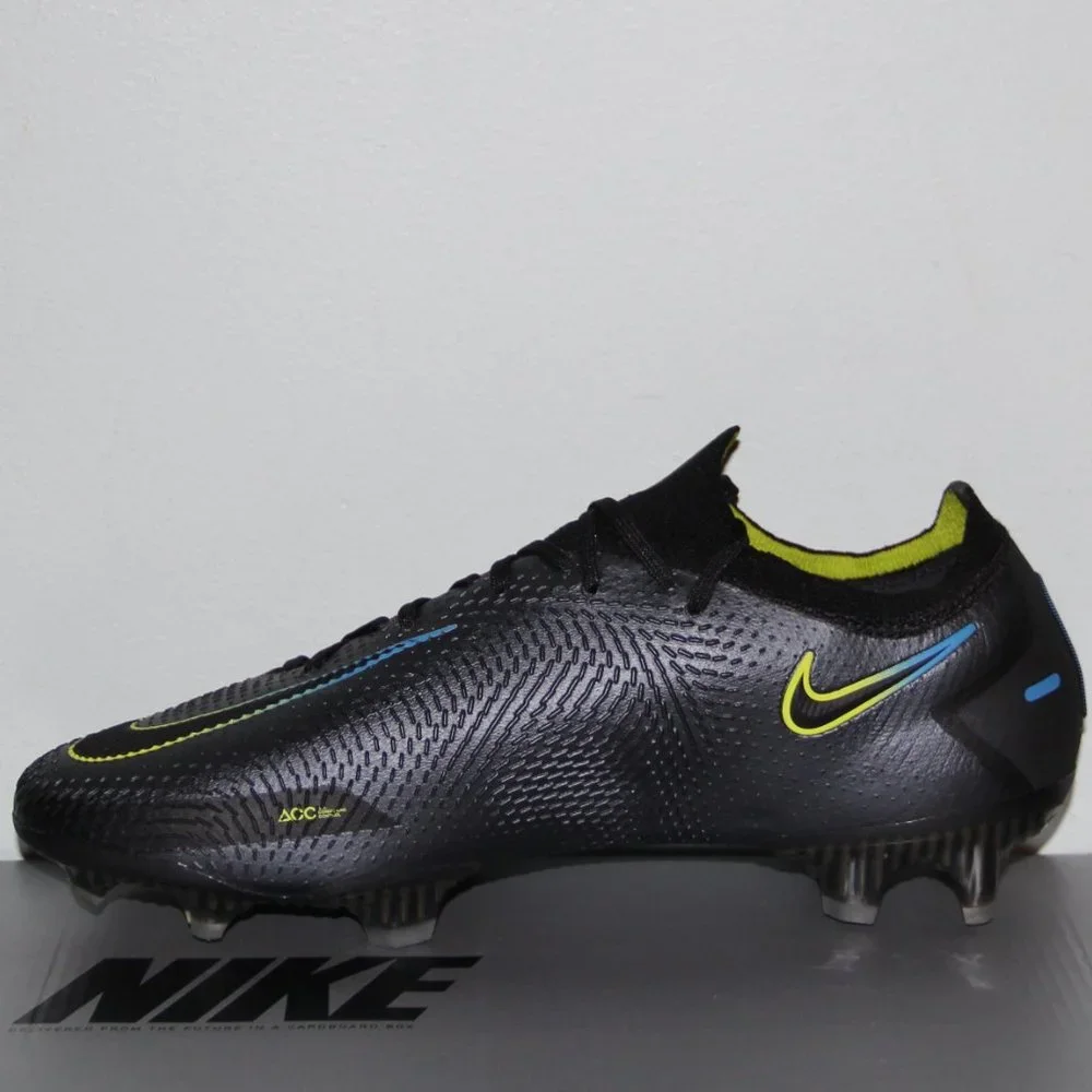 Nike Phantom GT Elite FG Black Cyber Soccer Cleats Mens 7.5 Womens 9